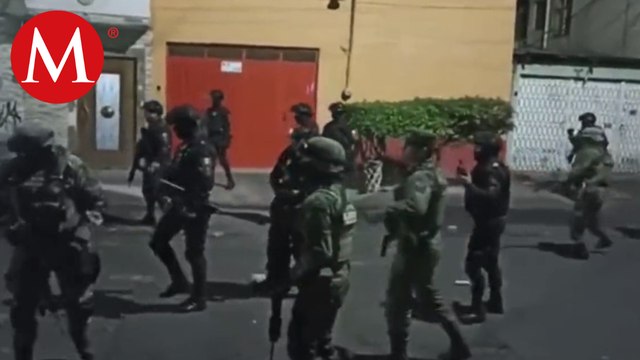 La Guardia Nacional y la policía capitalina son corridas a pedradas en Peñón de los Baños