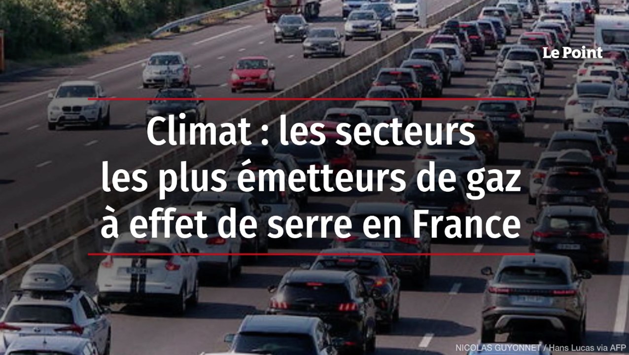 Climat : les secteurs les plus émetteurs de gaz à effet de serre en France