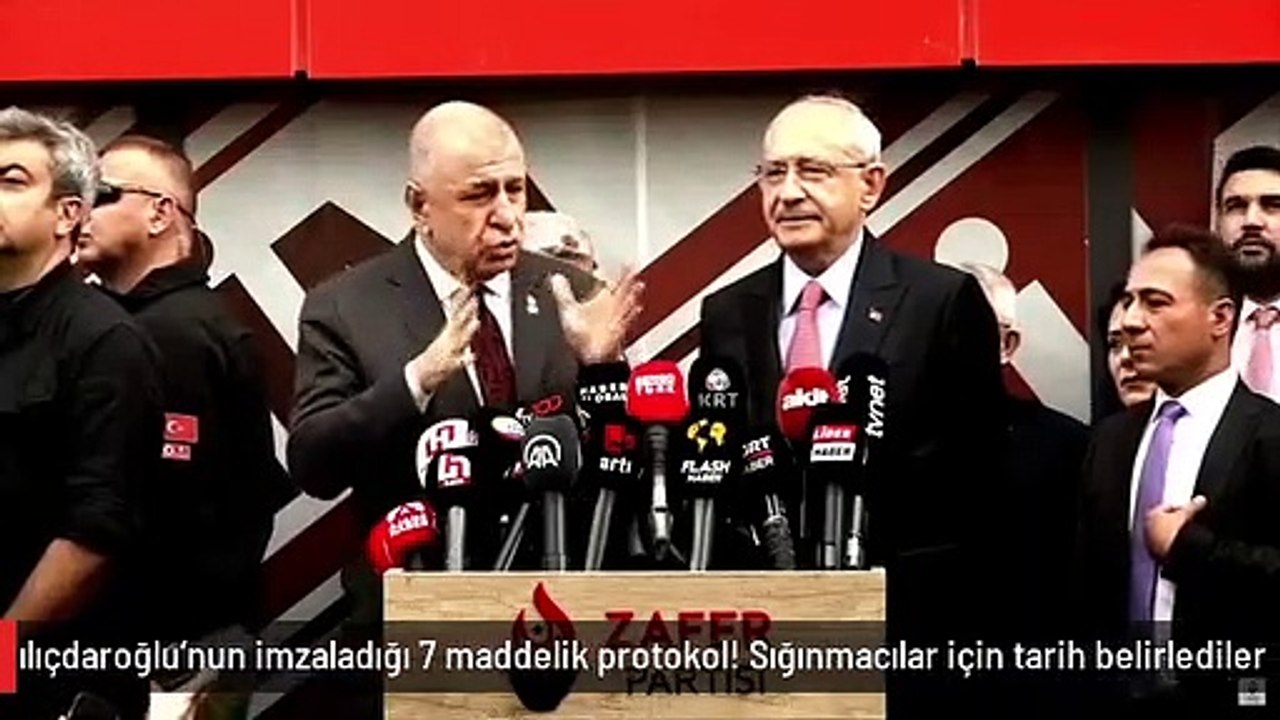 İşte Özdağ ile Kılıçdaroğlu'nun imzaladığı 7 maddelik protokol! Sığınmacılar için tarih belirlediler