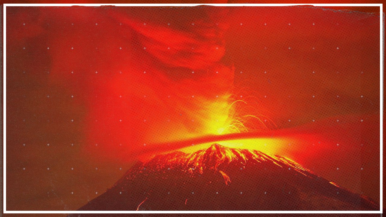 Vulkan Popocatépetl in Mexiko spuckt Lava