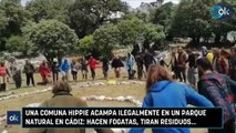 Una comuna hippie acampa ilegalmente en un parque natural en Cádiz hacen fogatas, tiran residuos...