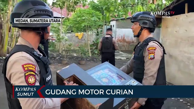28 Unit Sepeda Motor Curian Ditemukan Dalam Gudang yang Berlokasi di Sei Mencirim Deli Serdang