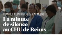 La minute de silence au CHU de Reims après le meurtre de l'infirmière