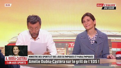 Amélie Oudéa-Castéra sur la chaîne L'Equipe