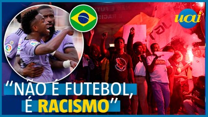 Ato de apoio a Vini Jr é realizado no consulado da Espanha