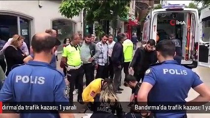 Bandırma'da trafik kazası: 1 yaralı