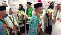 Jemaah Haji Semringah Disambut Meriah Saat Tiba di Madinah