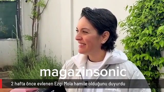 2 hafta önce evlenen Ezgi Mola hamile olduğunu duyurdu