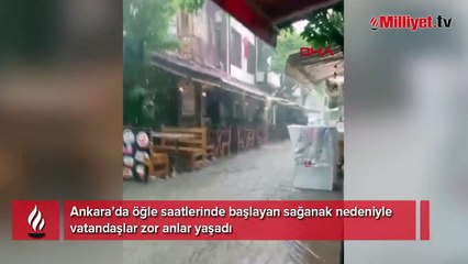 Uyarılar peş peşe gelmişti! Ankara'yı sağanak ve dolu vurdu