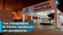 Incendio en refinería de Minatitlán, Veracruz, deja 3 heridos