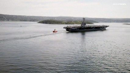 شاهد: السفينة الحربية الأكبر في العالم تصل أوسلو وروسيا تعلق "عرض قوة مُضرّ"