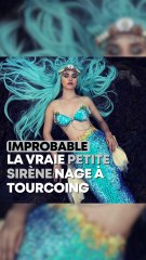 La vraie petite sirène nage à Tourcoing