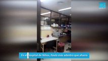 En el Hospital de Niños, llovió más adentro que afuera