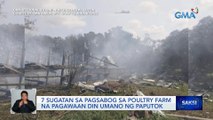 7 sugatan sa pagsabog sa poultry farm na pagawaan din umano ng paputok | Saksi