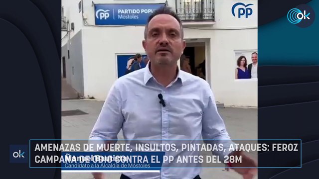 Amenazas de muerte, insultos, pintadas, ataques feroz campaña de odio contra el PP antes del 28M