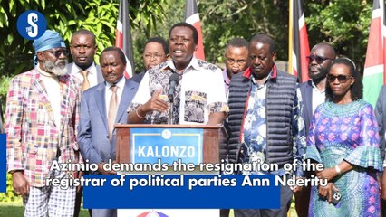 Azimio demands the resignation of the registrar of political parties Ann Nderitu