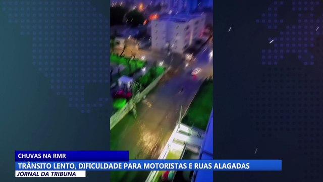 Chuvas na RMR: Trânsito lento, dificuldade para motoristas e ruas alagadas