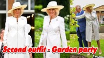 Royals in Garden Party! Queen Camilla changes into chic white coat dress for garden party