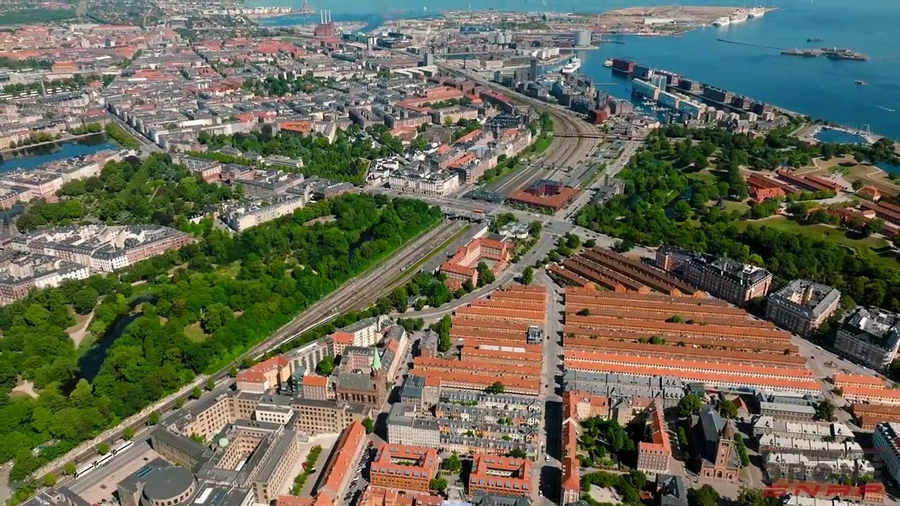 Copenhagen, Denmark  - by drone [4K]