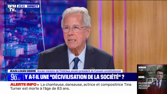 Décivilisation de la société: Il y a une perception de l'insécurité qui est de plus en plus grande pour Jean-Louis Debré, ancien ministre de l’Intérieur
