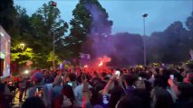 Firenze, migliaia davanti ai maxischermi per vedere la finale Fiorentina-Inter
