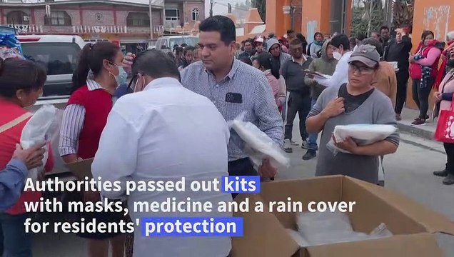 Authorities distribute emergency kits as Mexican volcano ejects smoke, ash and lava
