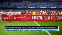Madrid and Vallecano show support for Vinicius Junior ahead of kick-off