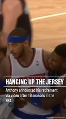 WATCH: In My Feed- Carmelo Anthony Announces Retirement And Spotlights Kids