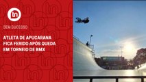 Atleta de Apucarana se machuca durante torneio de BMX