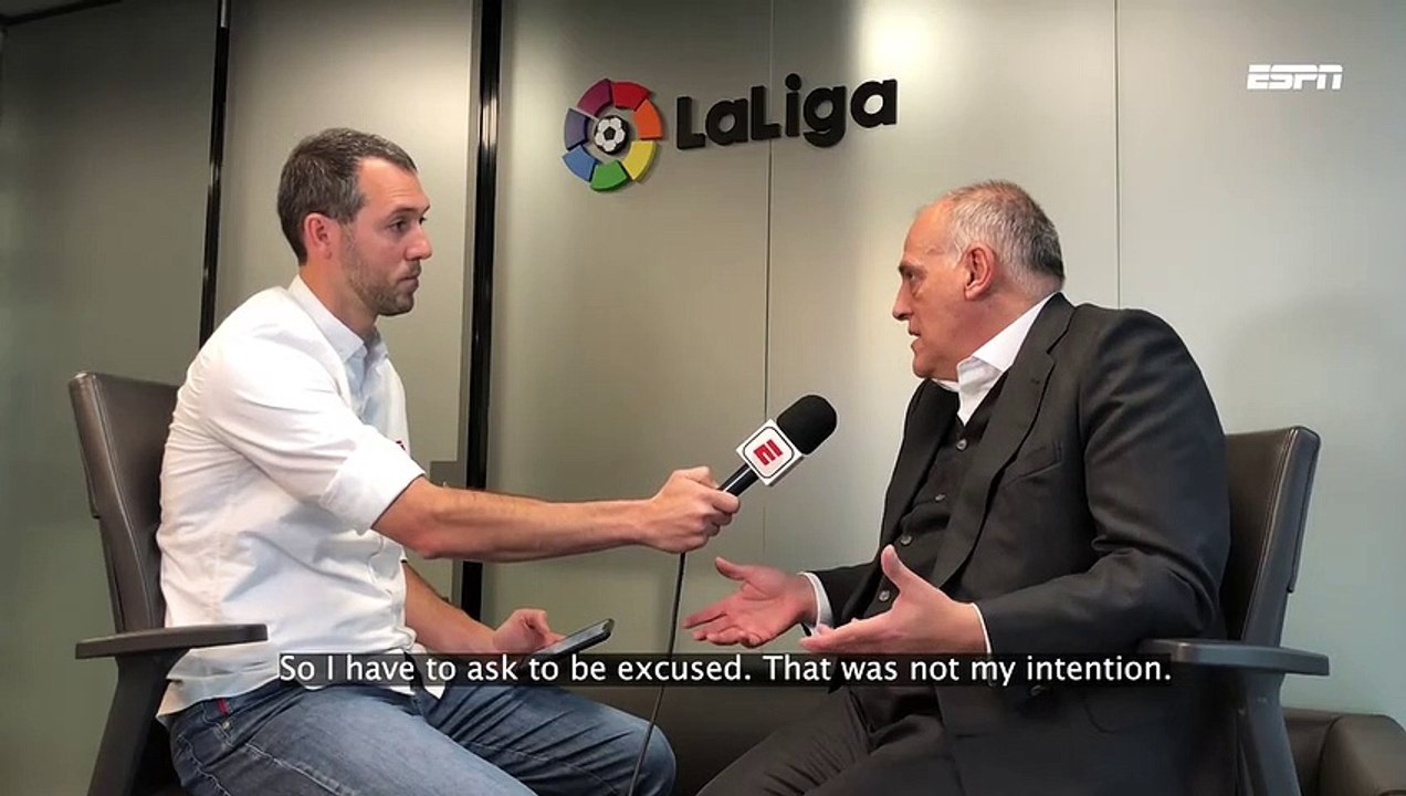 LaLiga president Tebas apologises to Vinicius Jr. for social media comments _ ESPN FC