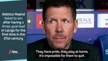 Simeone generous to Espanyol after Atletico floored by comeback