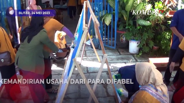 Para Penyandang Disabilitas di Kota Blitar Ikuti Pelatihan Membatik
