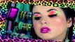 Rainbow Cheetah Print Lips and Glitzy Neon Eyes!  - Faster - HD
