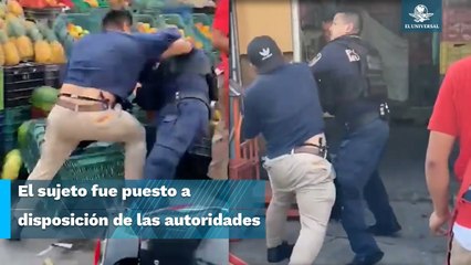Motociclista golpea a policía luego de infraccionarlo por notraer casco