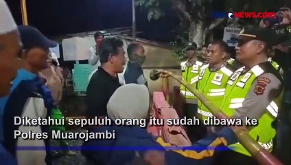10 Orang Ditangkap, Ratusan Warga Muarojambi Geruduk Polsek