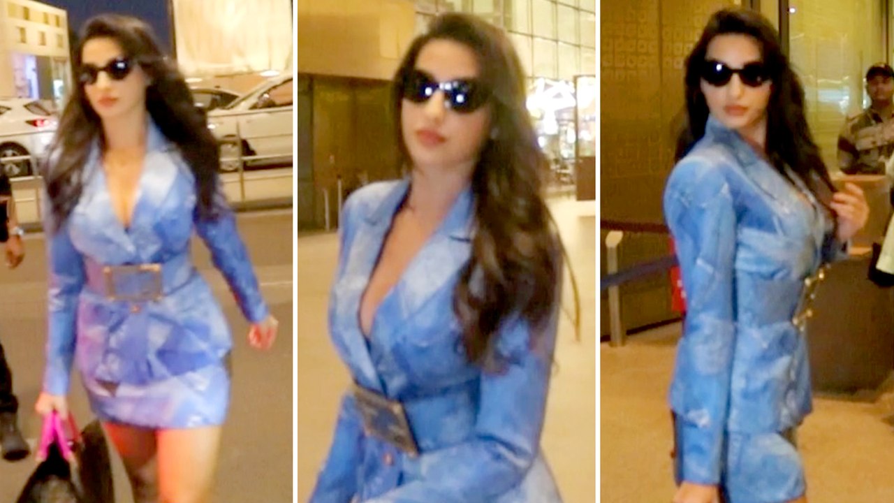 Nora Fatehi Arrives In Her Mercedes At Airport