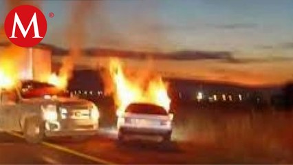 En la carretera federal 23 de Zacatecas, se registro un enfrentamiento