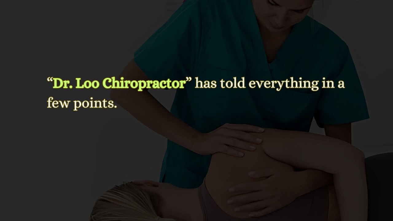 Dr. Loo Chiropractor, 8 Sings Chiropractor, Offers This Latest Video.