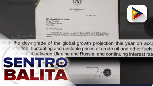 Pagpasa sa panukalang Maharlika Investment Fund sa Senado, sinertipikahan ni PBBM bilang urgent bill