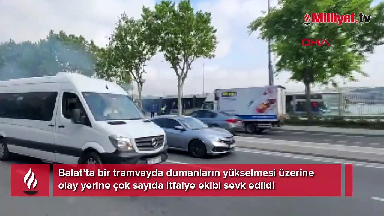 Tramvayda yangın paniği! müdahale devam ediyor