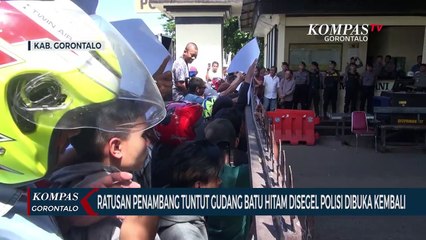 Ratusan Penambang Tuntut Gudang Batu Hitam Disegel Polisi Dibuka Kembali