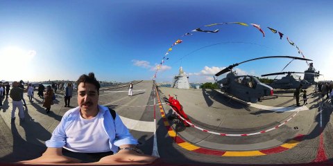 TCG ANADOLU GEMİSİ ÜST GÜVERTE 360VR VE 5K OLARAK ÇEKTİĞİM KISIM. RESİM VE KISA VİDEOLAR FACEOOK'TA