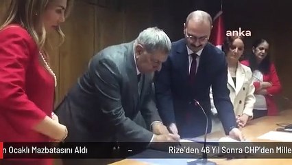 Rize'den 46 Yıl Sonra CHP'den Milletvekili Seçilen Tahsin Ocaklı Mazbatasını Aldı