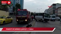 İstanbul'da iki minibüs çarpıştı