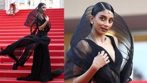 Cannes Red Carpet 2023: Dolly Singh Black Archival Hooded Saree Look Viral | Boldsky