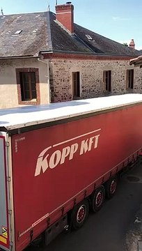 Le village de Rancon (Haute-Vienne), traversé par des poids lourds à cause des travaux sur la N145