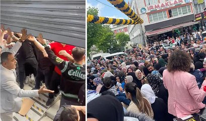 Esenyurt’ta mağaza açılışında izdiham! Müşteriler koşarak girmeye çalıştı