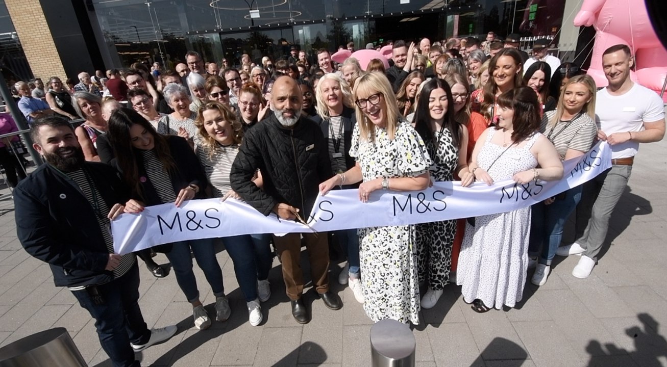 The official opening of the new M&S megastore at the White Rose Shopping Centre in Leeds