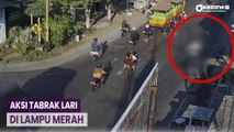 Viral! Aksi Tabrak Lari, Pemotor Terobos Lampu Merah di Bondowoso