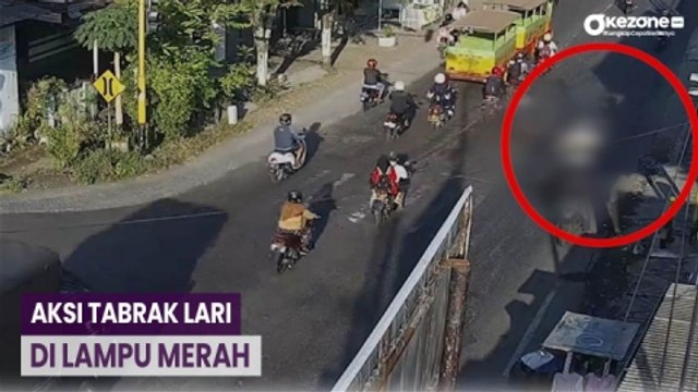 Viral! Aksi Tabrak Lari, Pemotor Terobos Lampu Merah di Bondowoso